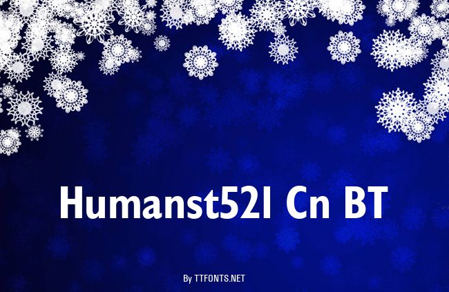 Humanst521 Cn BT example